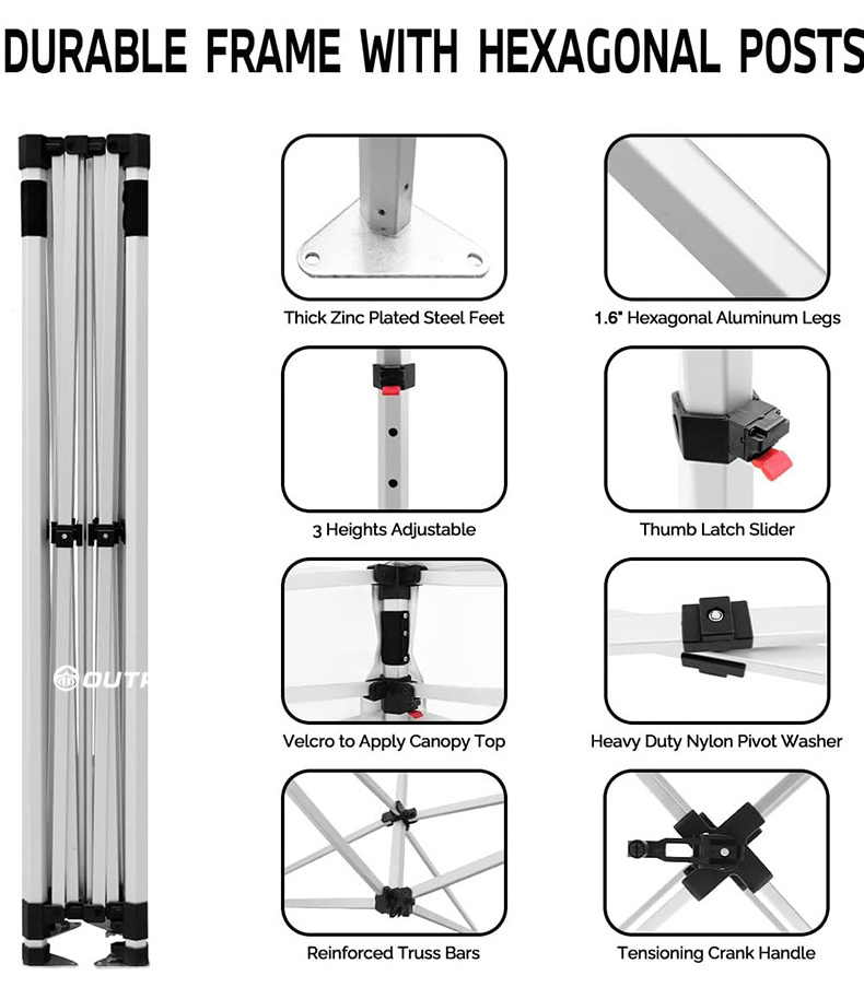 Outdoor 3x3 10x10 trade show tent waterproof commercial exhibition pop up tents for advertising event
