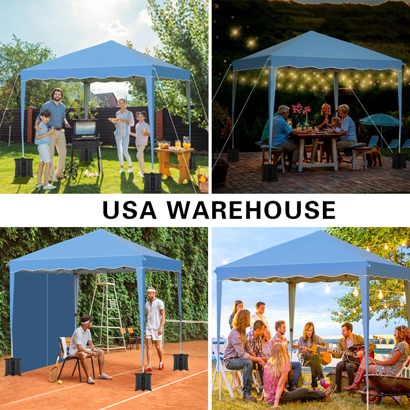 Waterproof folding 10x10 steel frame easy gazebo pop up canopy marquee event tents with window side wall