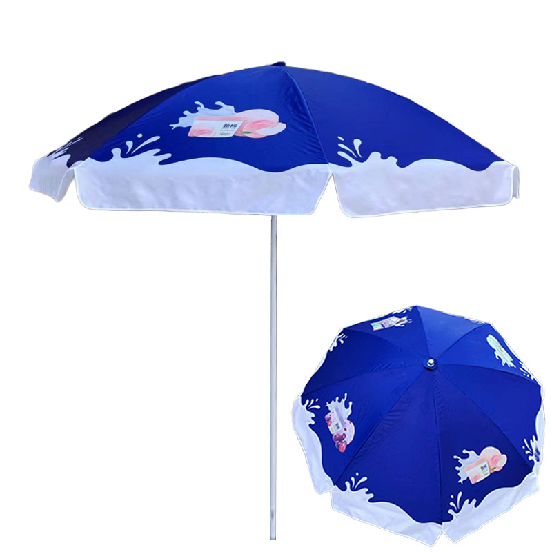 Custom Logo Printed Portable Garden Beach Cheap Marketing Umbrella Outdoor Advertising Manual Control Sun Umbrella