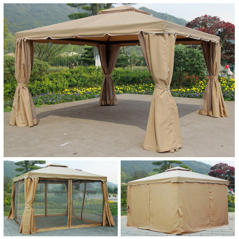 Outdoor Gazebo Canopy Tent Patio Garden Shade Awning Shelter Roman Gazebos With Bug Net