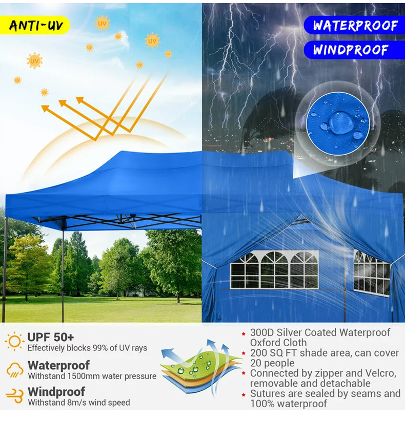 New Outdoor Events Large 10 X 10 Canopy Marquee Gazebo Canopy Trade Show Tent