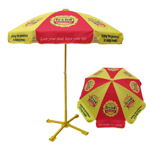 outdoor promotional wholesale  custom heavy duty straight sun beach umbrella with logo for advertising