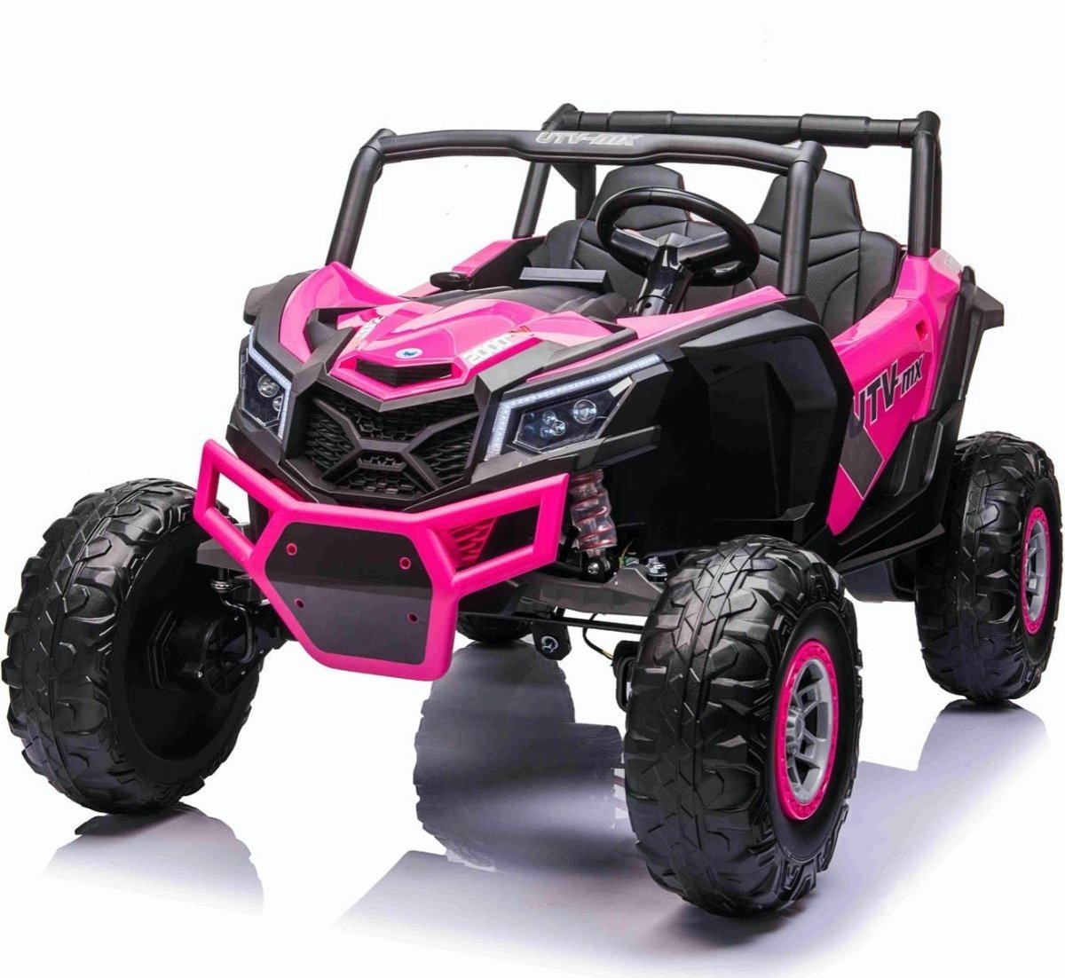 24V 2 Seater UTV, Kids Ride On Car with Parent Remote Control 4WD Battery Powered Electric Toy Truck Car with EVA Tire