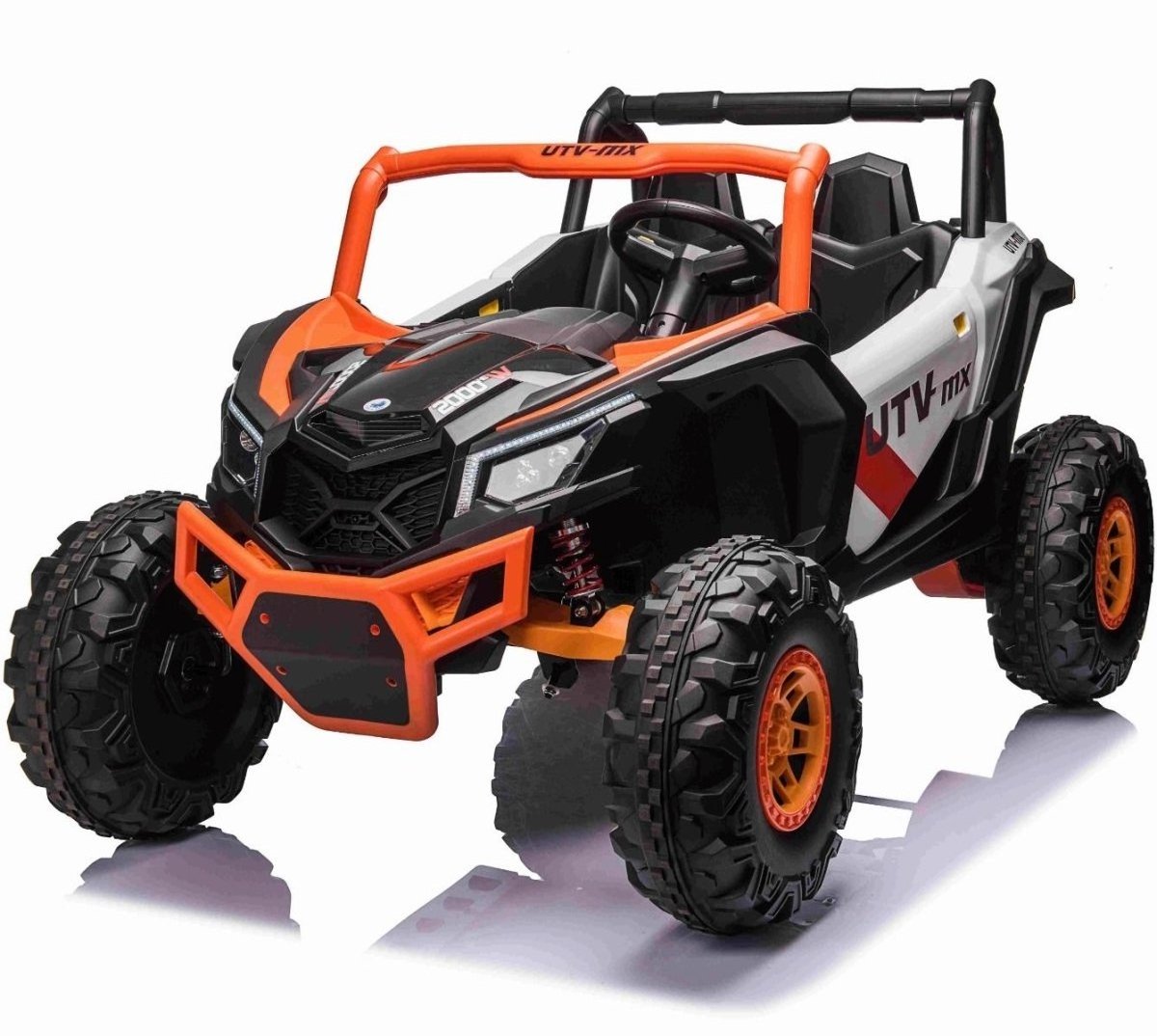 24V 2 Seater UTV, Kids Ride On Car with Parent Remote Control 4WD Battery Powered Electric Toy Truck Car with EVA Tire