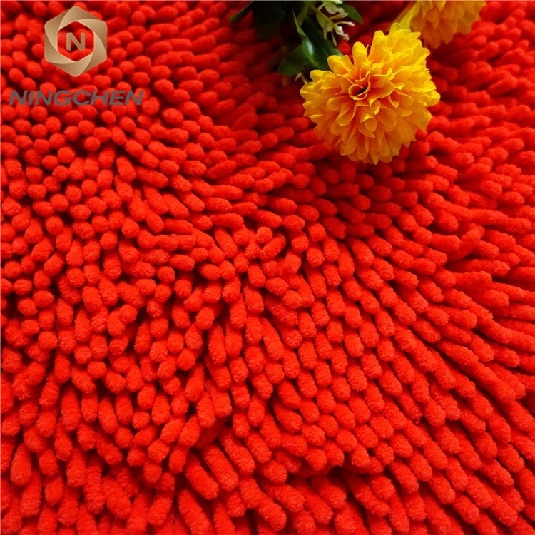 hot sales Microfiber 1200gsm Microfiber 100% Polyester Cleaning Fabric Microfiber Chenille Tufted Shaggy Mop Fabric in Rolls