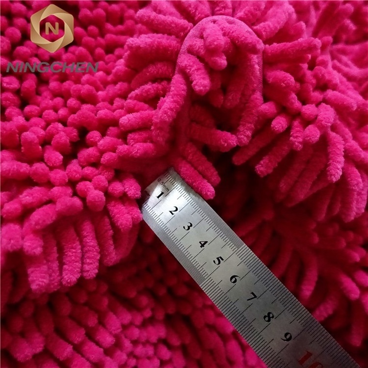 hot sales Microfiber 1200gsm Microfiber 100% Polyester Cleaning Fabric Microfiber Chenille Tufted Shaggy Mop Fabric in Rolls