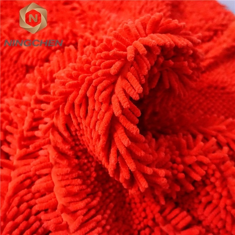 hot sales Microfiber 1200gsm Microfiber 100% Polyester Cleaning Fabric Microfiber Chenille Tufted Shaggy Mop Fabric in Rolls