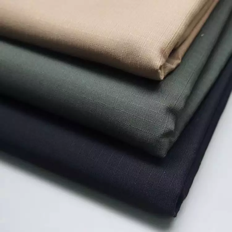 Ready Stock twill 65% Polyester 35% Cotton Solid Dyed Anti Tearing Ripstop Fabric