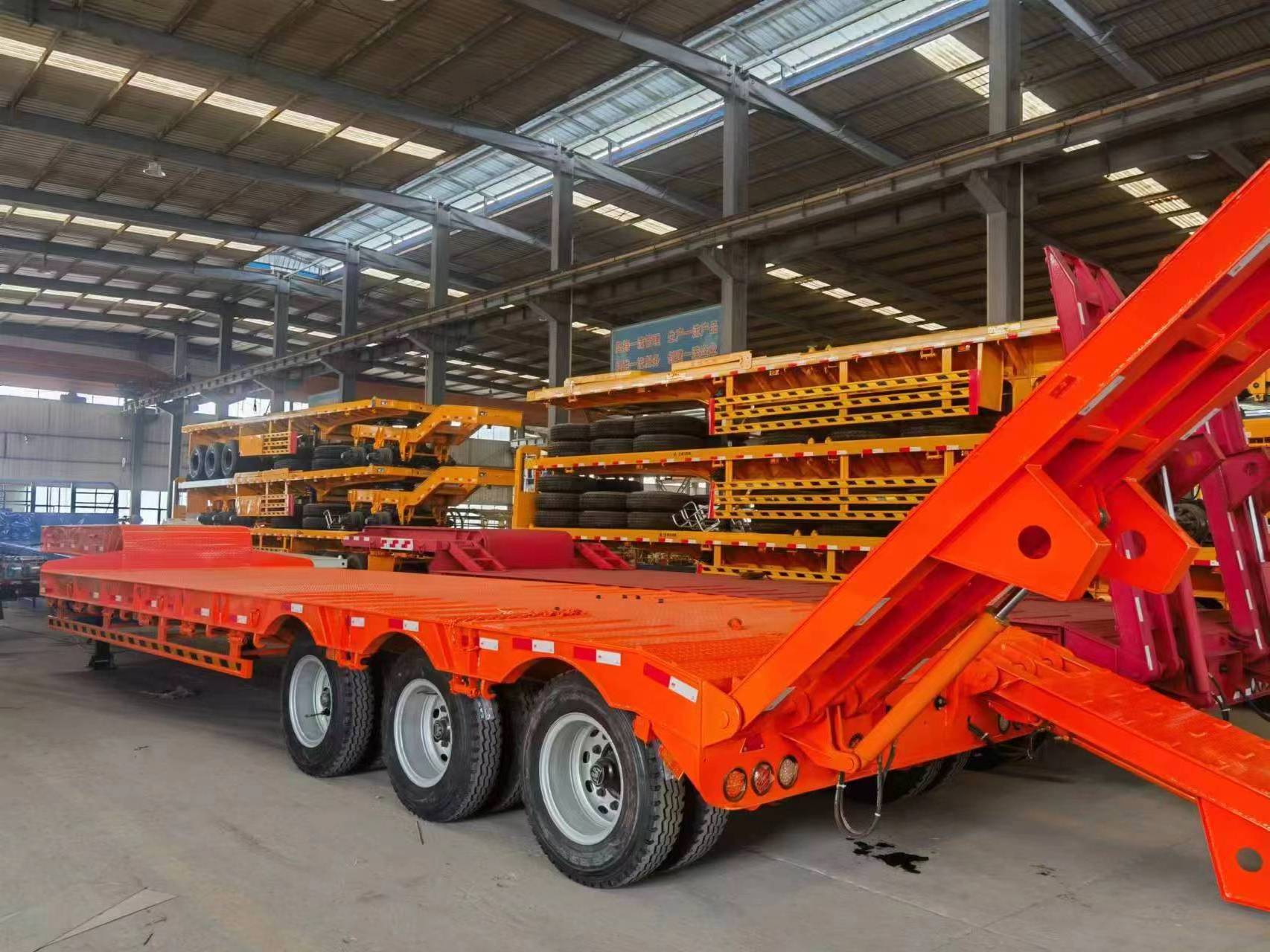 2Axles 40 Feet Container Transport Flat Bed Trailer 40 Ft 2 axle Flatbed Semi Trailer for low Price