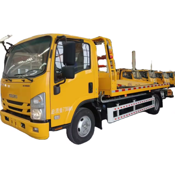 ISUZU 2024 Used Euro 4 Diesel Chassis Manual Transmission Brand New Body Wreckers Tow Trucks Hot on Sales 4*2 LHD