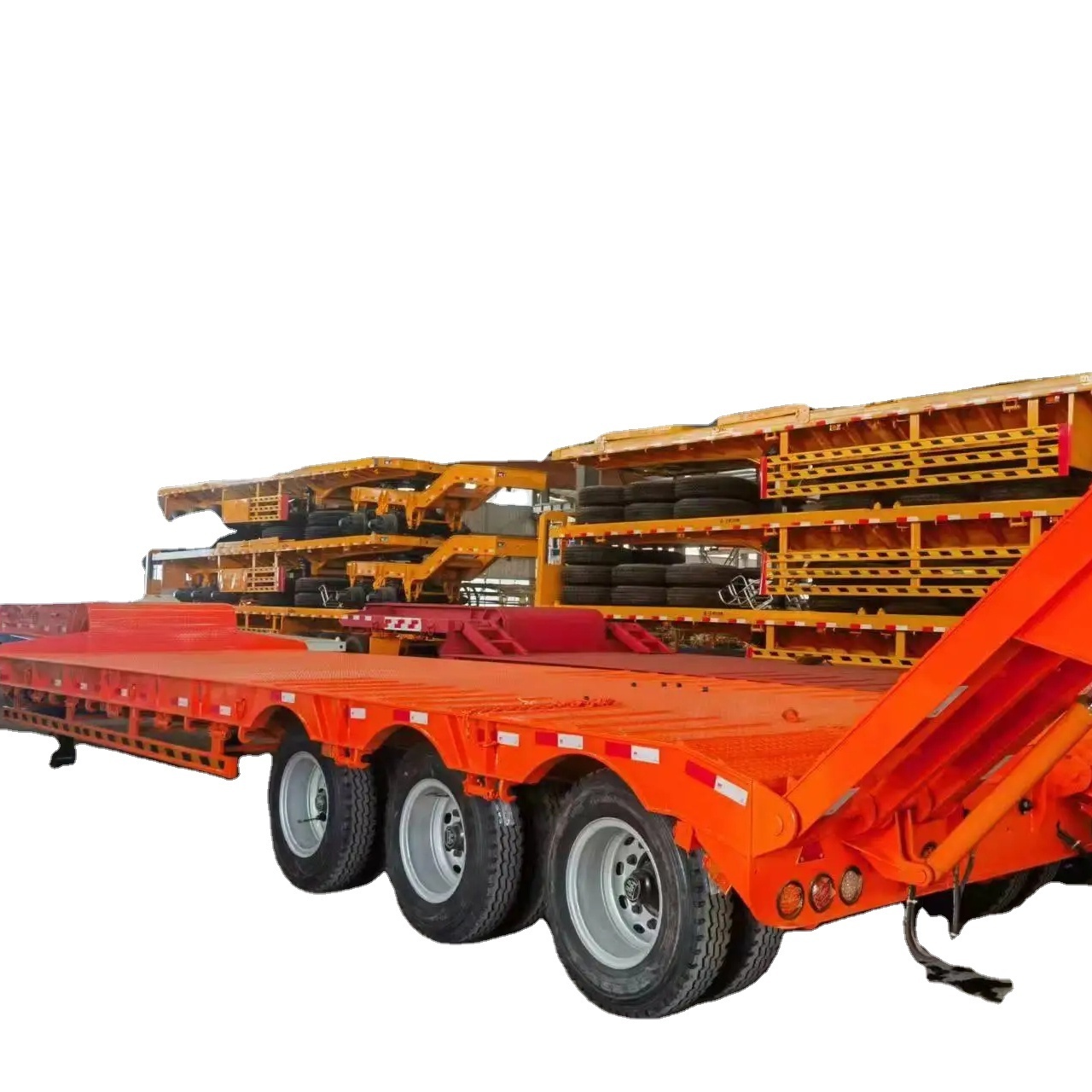 2Axles 40 Feet Container Transport Flat Bed Trailer 40 Ft 2 axle Flatbed Semi Trailer for low Price