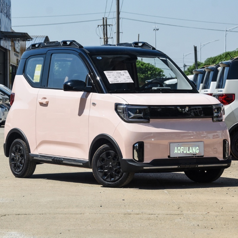 Pink & Black New energy vehicle Wuling Mini 2022 Small Pure Electric Car MINI EV Two-Door