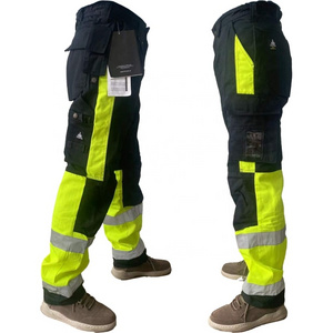 Work Wear High Quality Reflective Safety Pants Outdoor Reflective Security Hi Vis Material Safety Cargo Pants