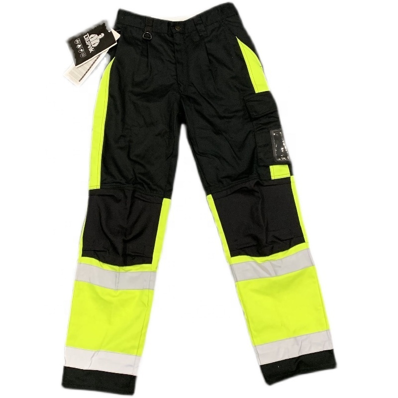 Work Wear High Quality Reflective Safety Pants Outdoor Reflective Security Hi Vis Material Safety Cargo Pants