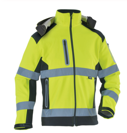 Orange softshell jacket high visibility Reflective safety jacket