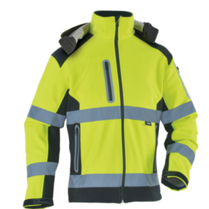 Orange softshell jacket high visibility Reflective safety jacket