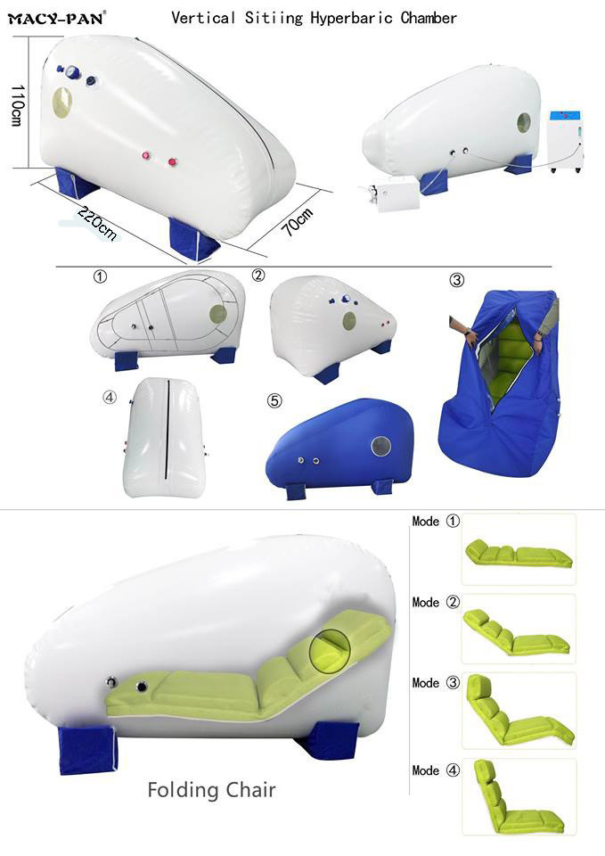 MACY-PAN sitting hyperbaric chamber ST1700  camara hyperbaric portable hyperbaric oxygen chamber