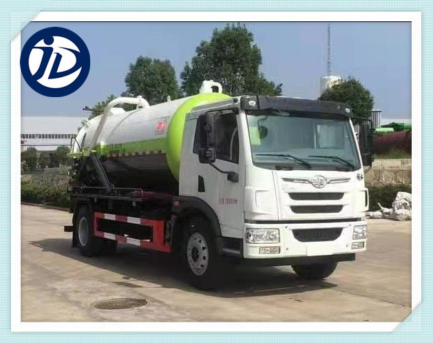 small sewer suction and high pressure cleaning truck 3000-4000L vacuum sewage truck septic tank truck