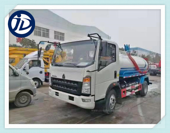 small sewer suction and high pressure cleaning truck 3000-4000L vacuum sewage truck septic tank truck