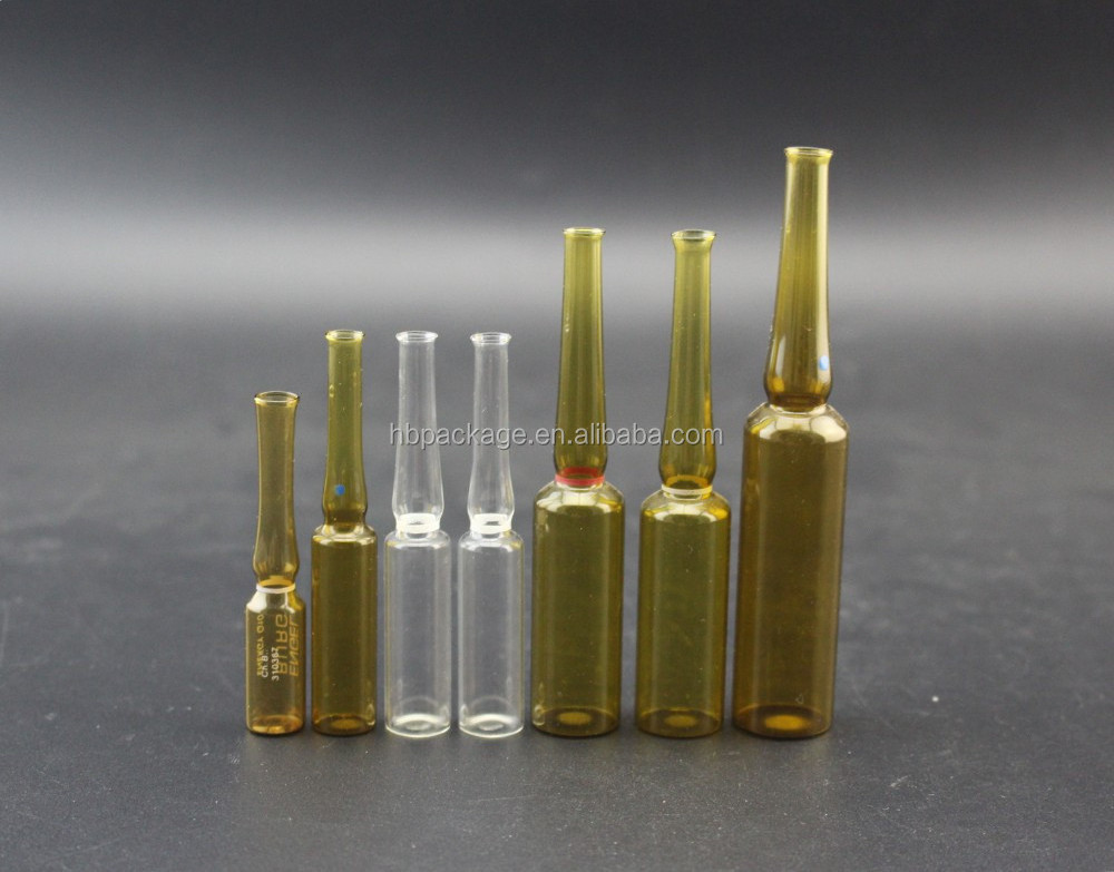 1ml 2ml 3ml 5ml 10ml amber glass ampoule bottle injection pharmaceutical vials