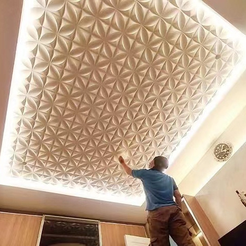 60cmx60cm pvc plastic 3d wall panels for ceiling