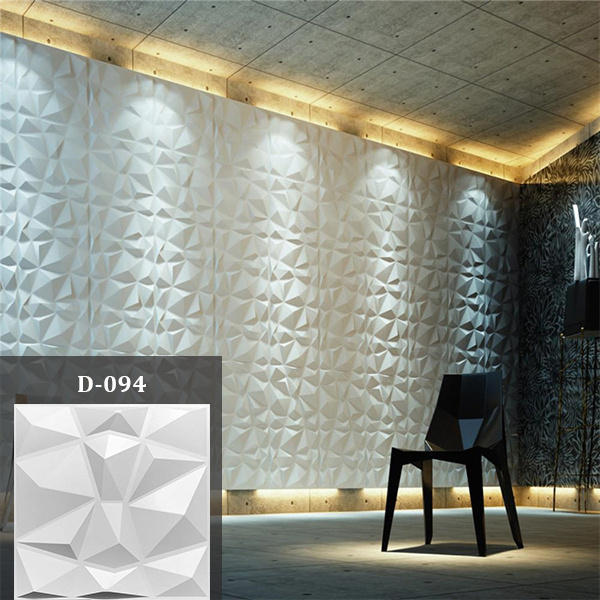 100% Moistureproof 3d board paintable wallpanel 3d decor pvc plastic 3d wall covering panels