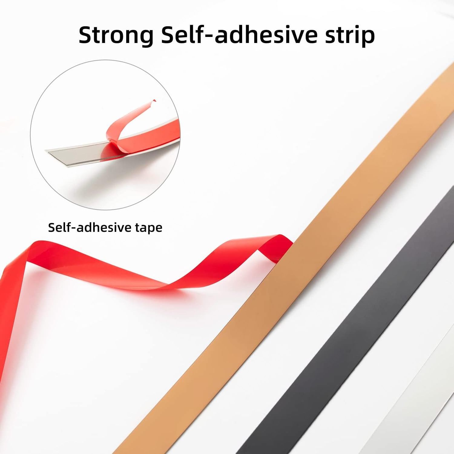 5M Self-Adhesive Stainless Steel Bar Mirror Metal Strip Decor Wall Trim Molding Trim