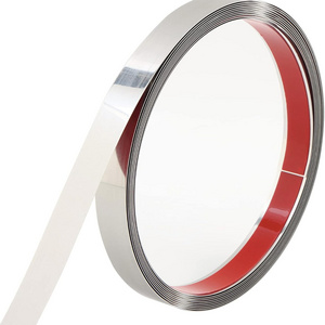 Mirror Frame Stainless steel trim strip self adhesive mirror silver color Wall Trim Molding