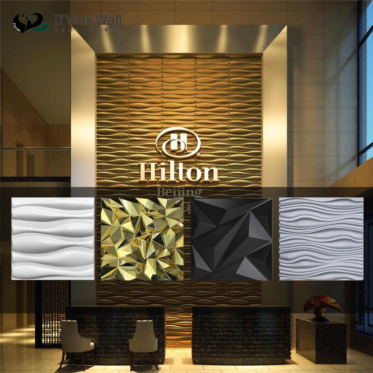 Manufacturer 3D Wall wallpaper decorative PVC 3D Wall Panels removable 3d plastic wall panel