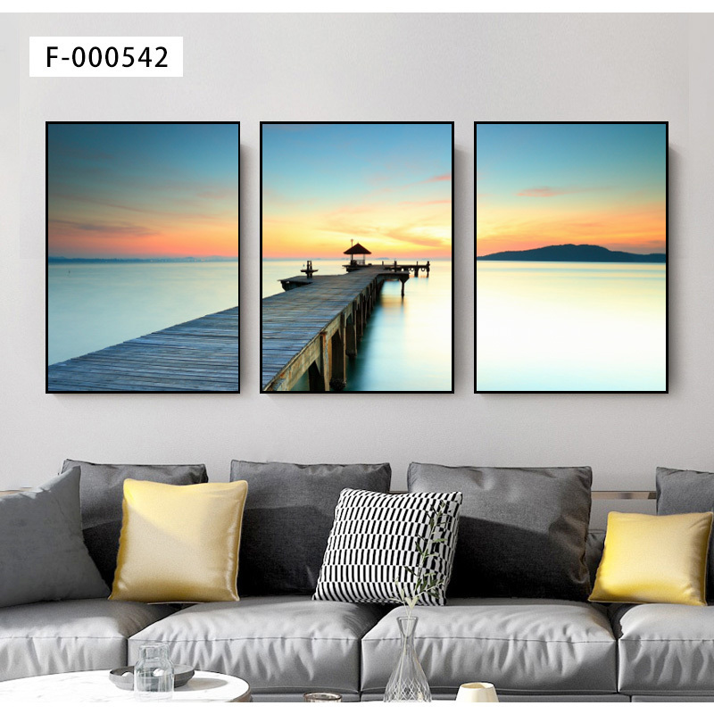 Framed art for sofa background living room wall decor arts landscape style crystal wall paintings