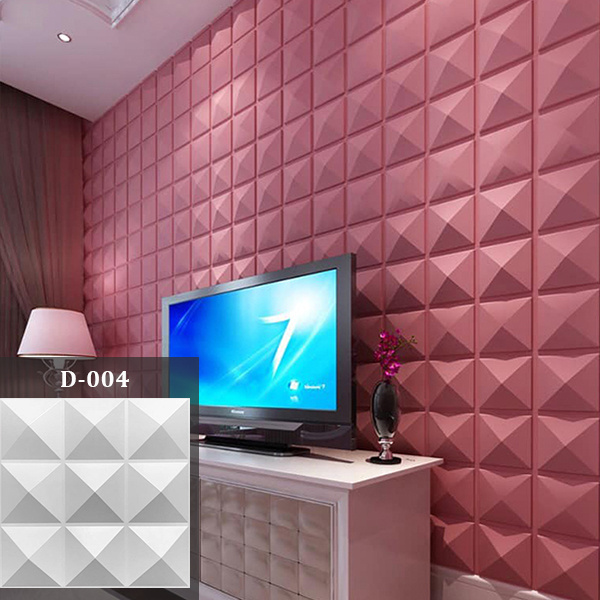 O'Yark Wall D006 Matte Black paintable 3d wallpanels pvc plastic interior 3d wall panel