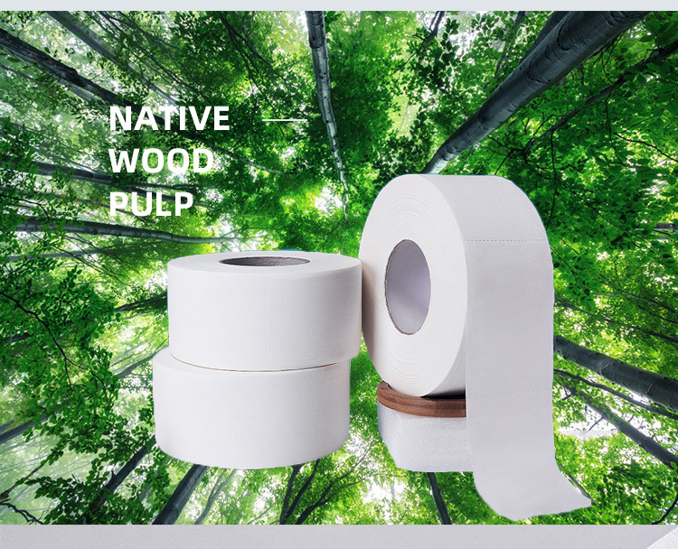 Big roll tissue jumbo de papel higienico jumbo toilet roll pack of 8 jumbo roll toilet paper for commercial use