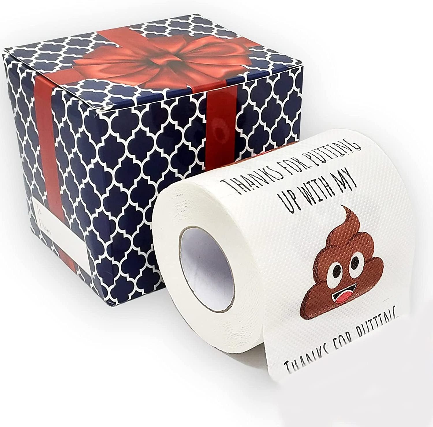 Funny 2ply black colored painted christmas virgin toilet roll paper tissue