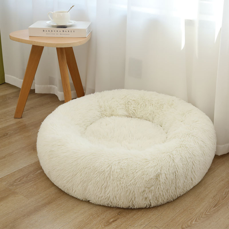 Custom round cozy cave xl xxl dog bed mattress donut calming dog bed eco friendly cushion bed