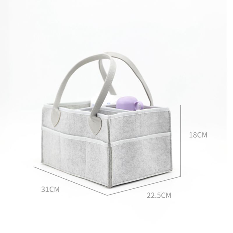 Hot Sale Felt Baby Diaper Caddy Storage Organizer Tote Portable Standard Packaging