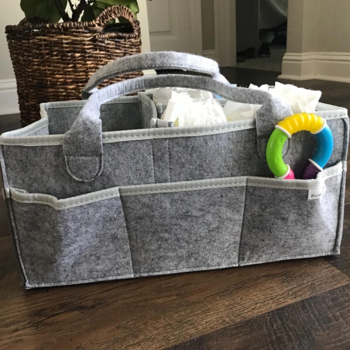 Hot Sale Felt Baby Diaper Caddy Storage Organizer Tote Portable Standard Packaging