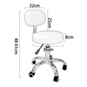 Ergonomic Swing Saddle Stool Pu Leather Swivel Seat Chair