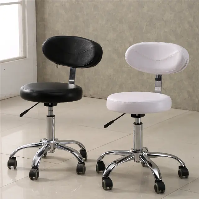 Ergonomic Swing Saddle Stool Pu Leather Swivel Seat Chair