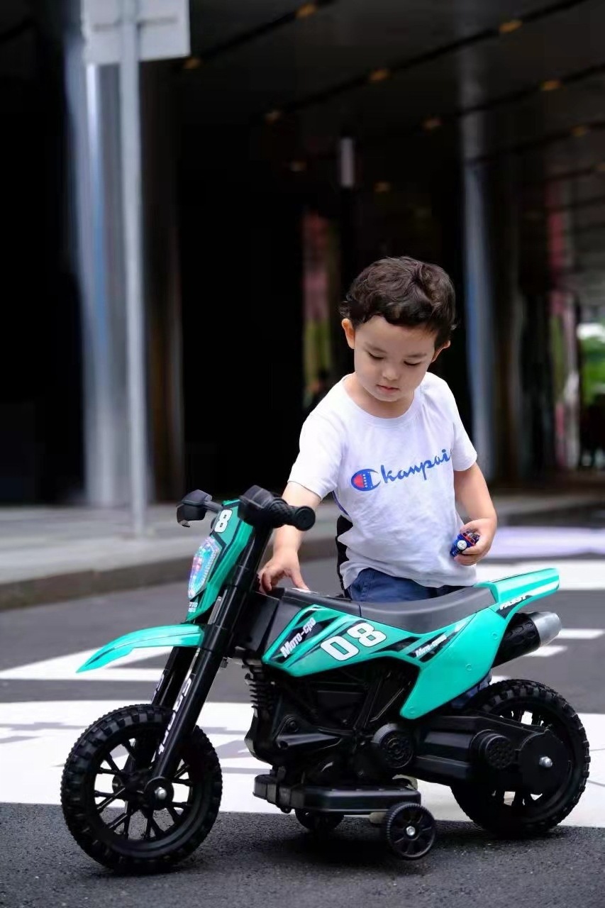 Remote control children's motorcycle tricycle rechargeable baby four-wheeler toy car