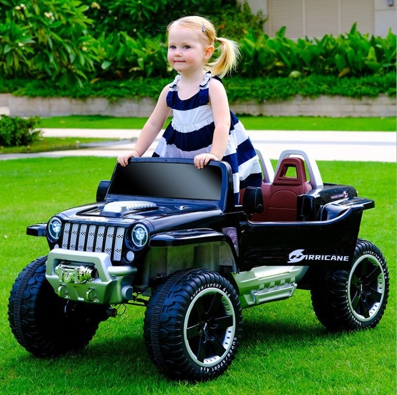 Jeep children's electric four-wheel off-road vehicle can sit two baby remote control toy car boys and girls beach buggies