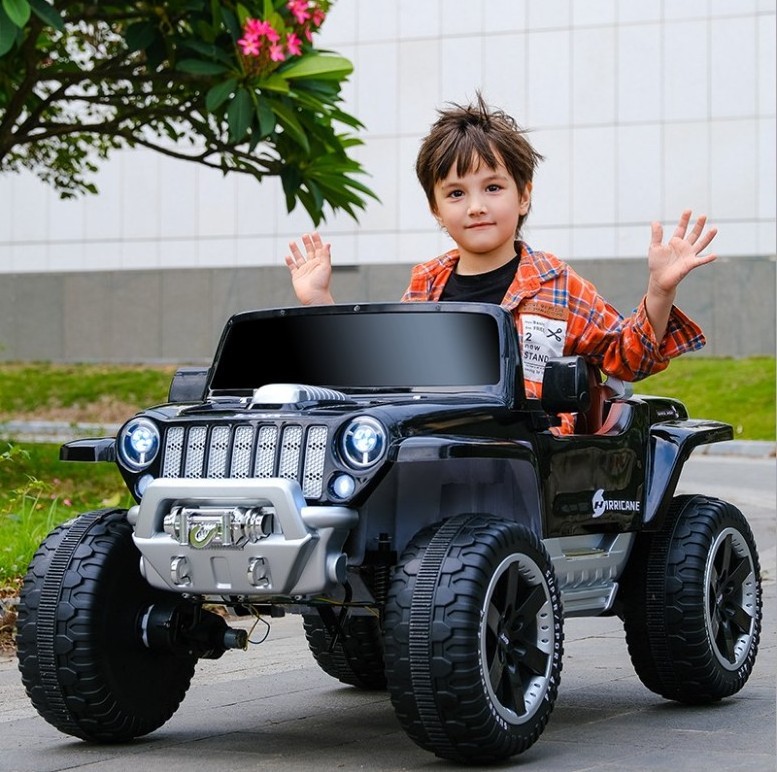 Jeep children's electric four-wheel off-road vehicle can sit two baby remote control toy car boys and girls beach buggies