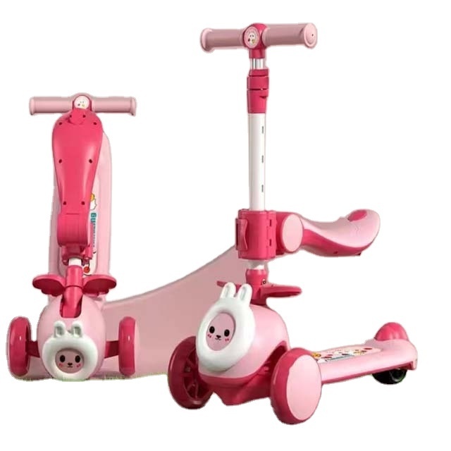 Children's scooter Little Yellow Duck twist car baby will sit will ride will push will flash slider bike