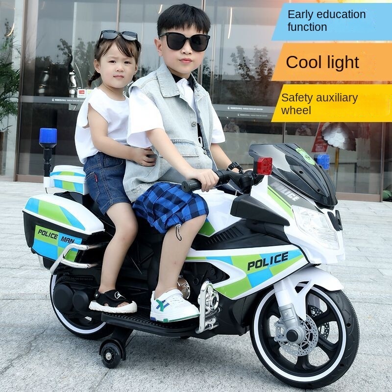 Children's motorcycle electric car toy car can sit adult boys double oversized toy car baby girl