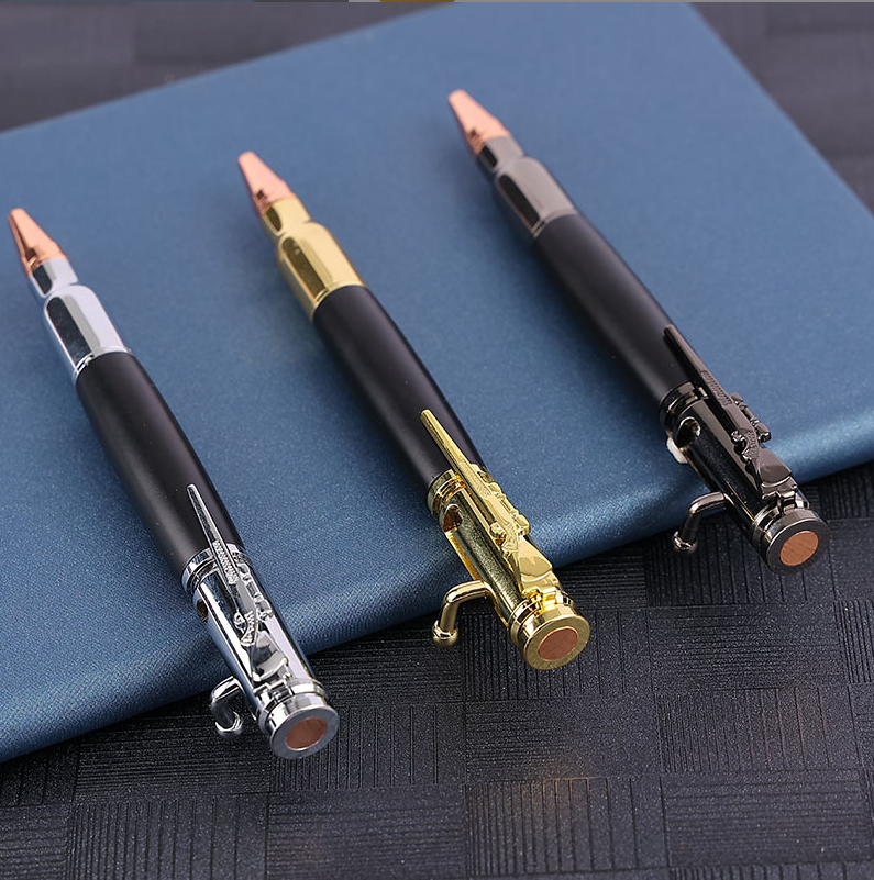 New bullet shaped Bolt Action Tactical Pen Metal Luxury Gun Pen