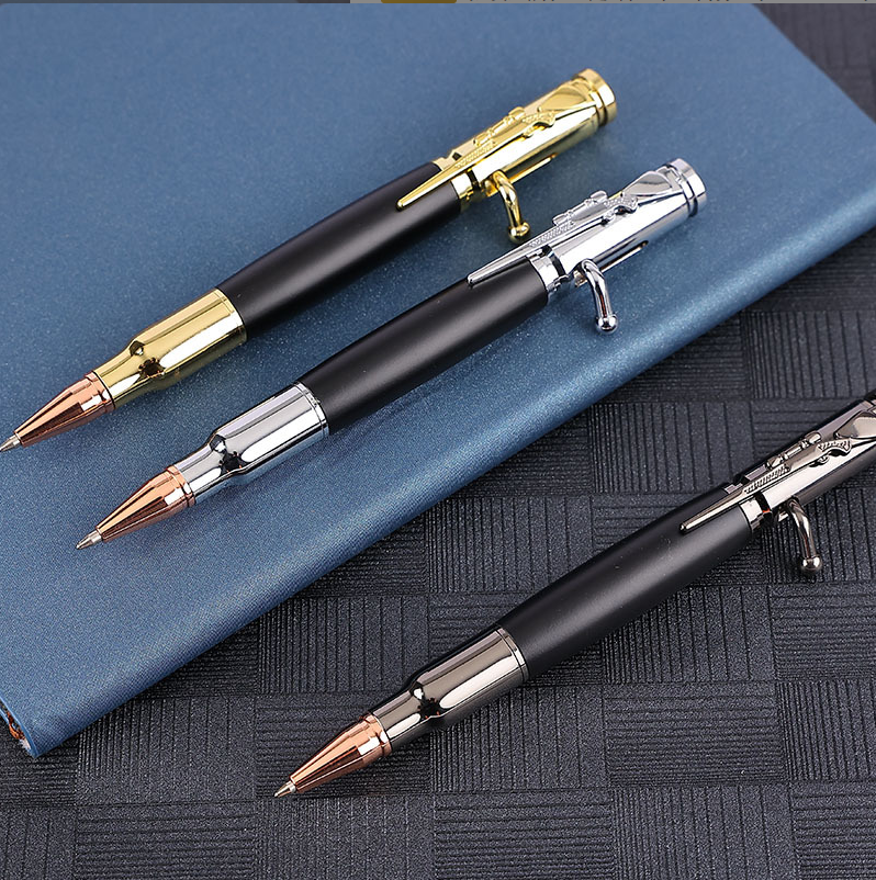 New bullet shaped Bolt Action Tactical Pen Metal Luxury Gun Pen