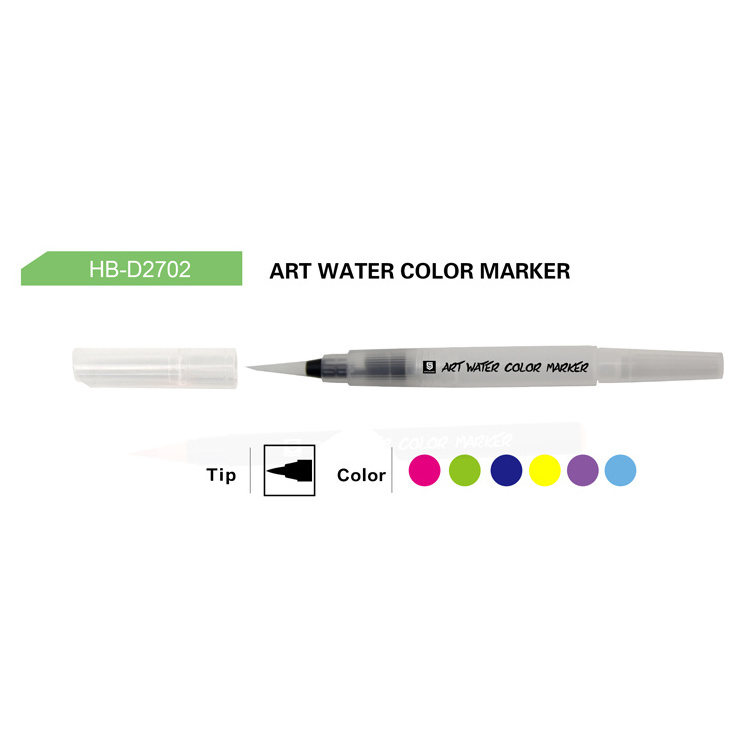 Watercolour Brush Pens Set 20 Vibrant Colours + 2 Refillable Water Brush