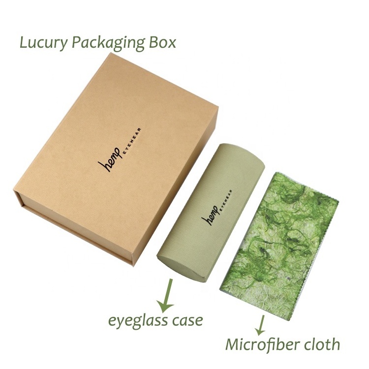 high quality nice beautiful large luxury flocked custom leather soft sunglasses case set with cloth travel case glasses box