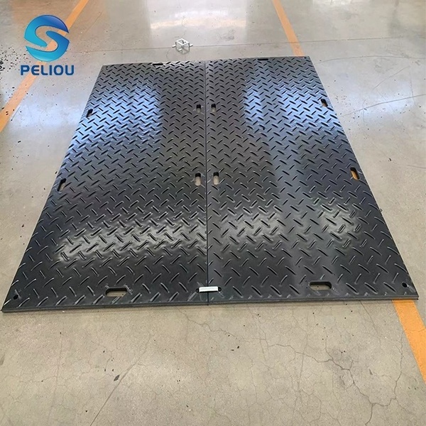 heavy duty 4x8 plastic ground mat uhmwpe hdpe temporary construct excavator road mats swamp ground floor mat