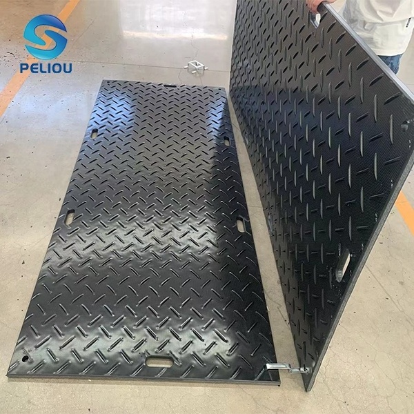 heavy duty 4x8 plastic ground mat uhmwpe hdpe temporary construct excavator road mats swamp ground floor mat