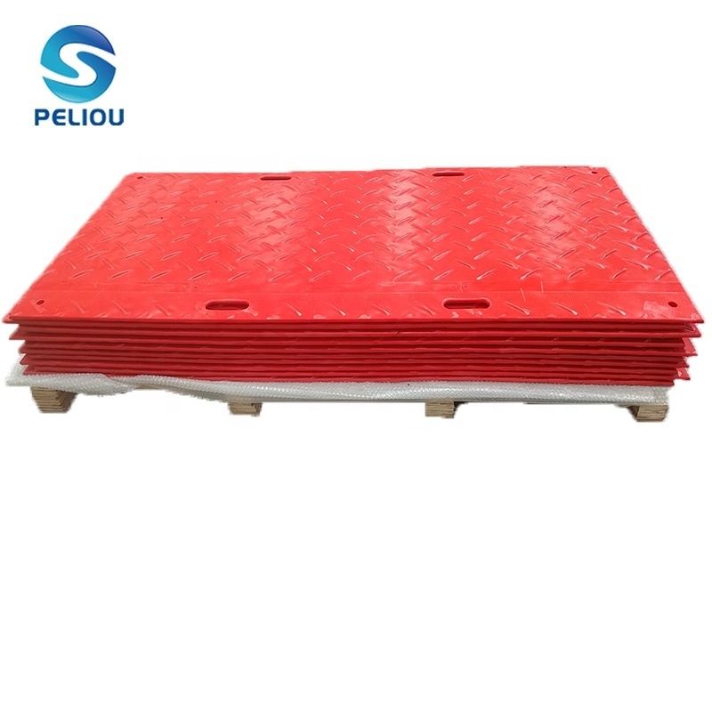 heavy duty 4x8 plastic uhmwpe hdpe ground mat temporary construct excavator road mats swamp mat